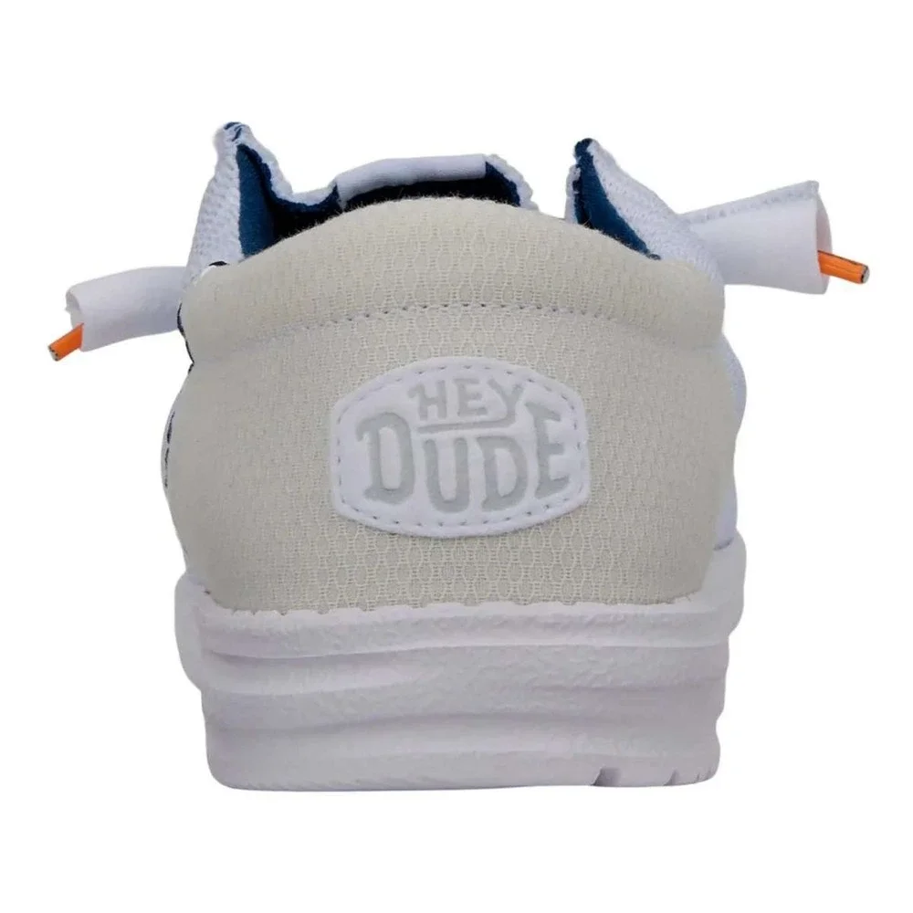 HEYDUDE Men Wally Funk Open Mesh White White Size 9 Lightweight Slip On Loafers